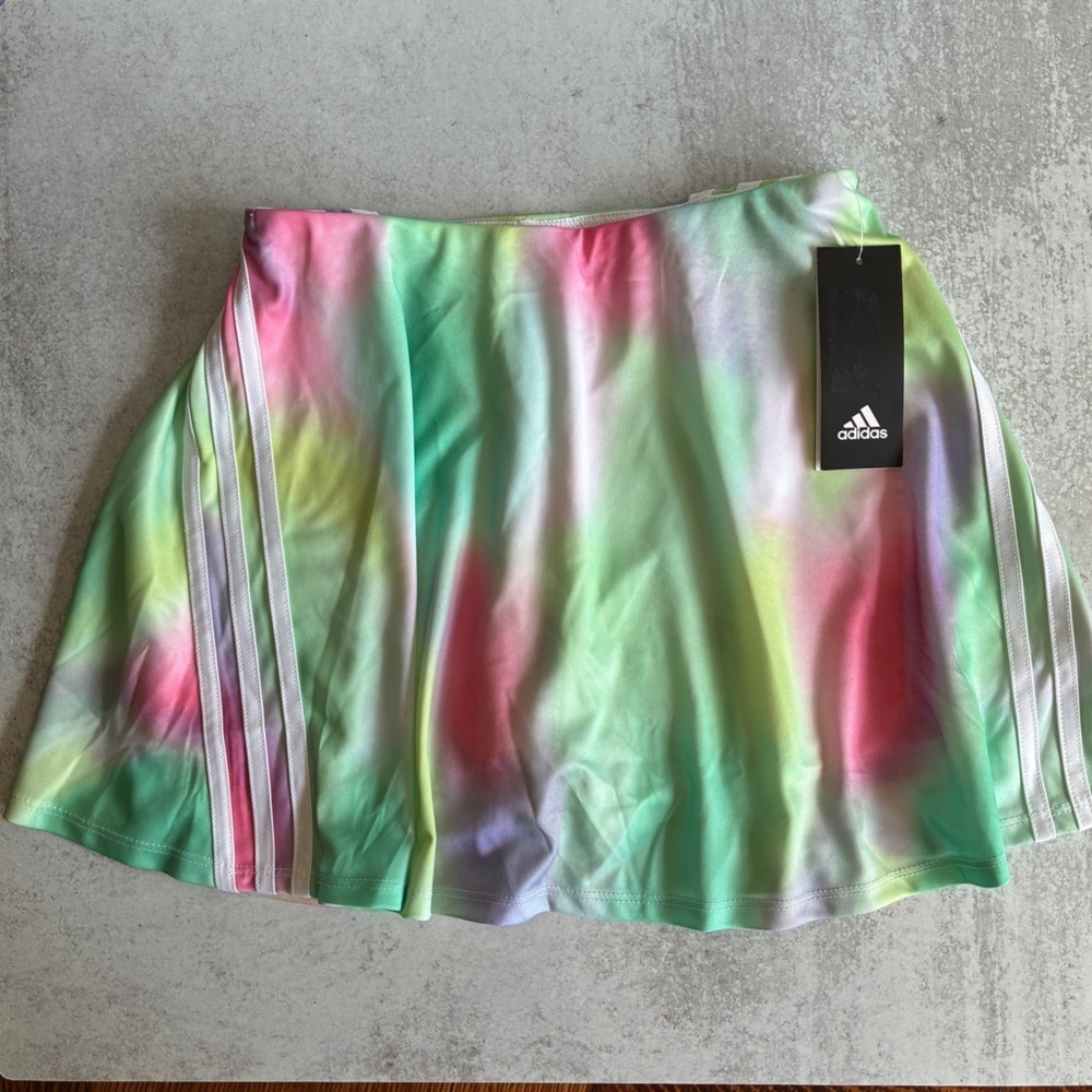 Adidas Girls Skirt With Shorts Built In Size 16 XL Three Stripe Tie Dye